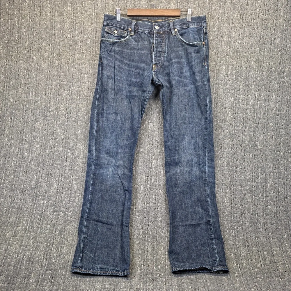 Polo Ralph Lauren Rockland 320 Jeans Men 34x34 Button Fly Distressed Flap Pocket